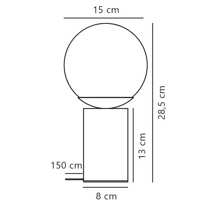 Nordlux - Candeeiro de mesa LILLY 1xE14/25W/230V mármore/cinzento