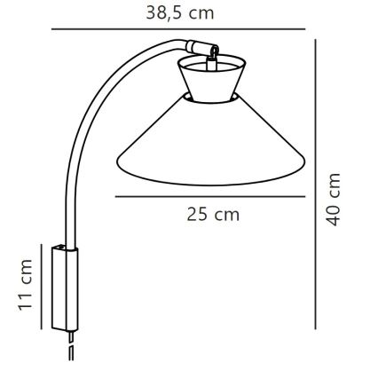 Nordlux - Candeeiro de parede DIAL 1xE27/40W/230V branco