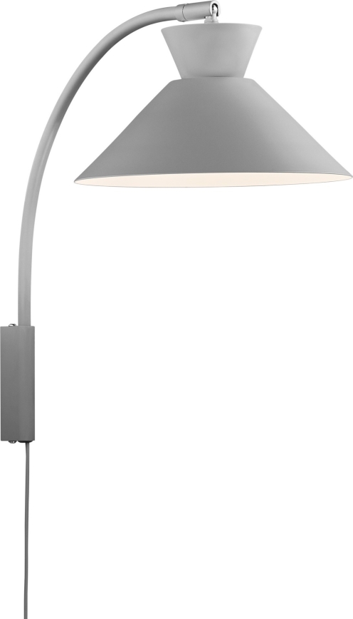 Nordlux - Candeeiro de parede DIAL 1xE27/40W/230V cinzento