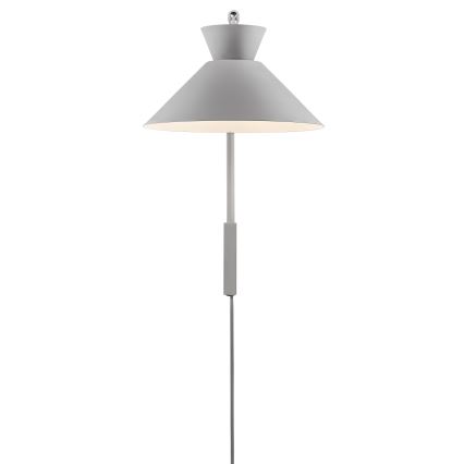 Nordlux - Candeeiro de parede DIAL 1xE27/40W/230V cinzento