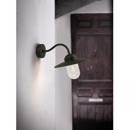 Nordlux - Candeeiro de parede exterior LUXEMBOURG 1xE27/60W/230V IP54 preto