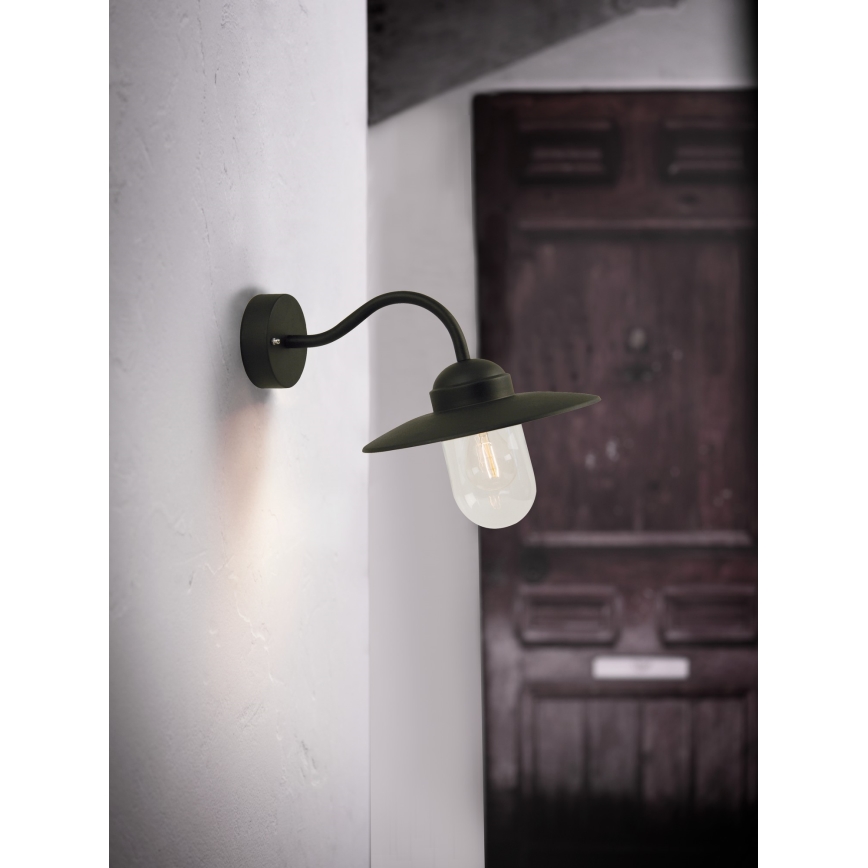 Nordlux - Candeeiro de parede exterior LUXEMBOURG 1xE27/60W/230V IP54 preto