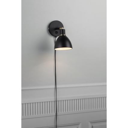 Nordlux - Candeeiro de parede RAY 1xE14/25W/230V preto