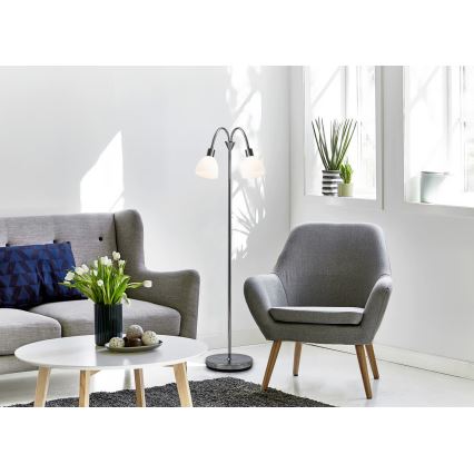 Nordlux - Candeeiro de pé RAY 2xE14/25W/230V cromado brilhante