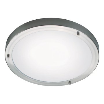 Nordlux - Candeeiro de tecto para casa de banho ANCONA 2xE27/40W/230V IP43 Ø 31,5 cm acabamento cromado mate