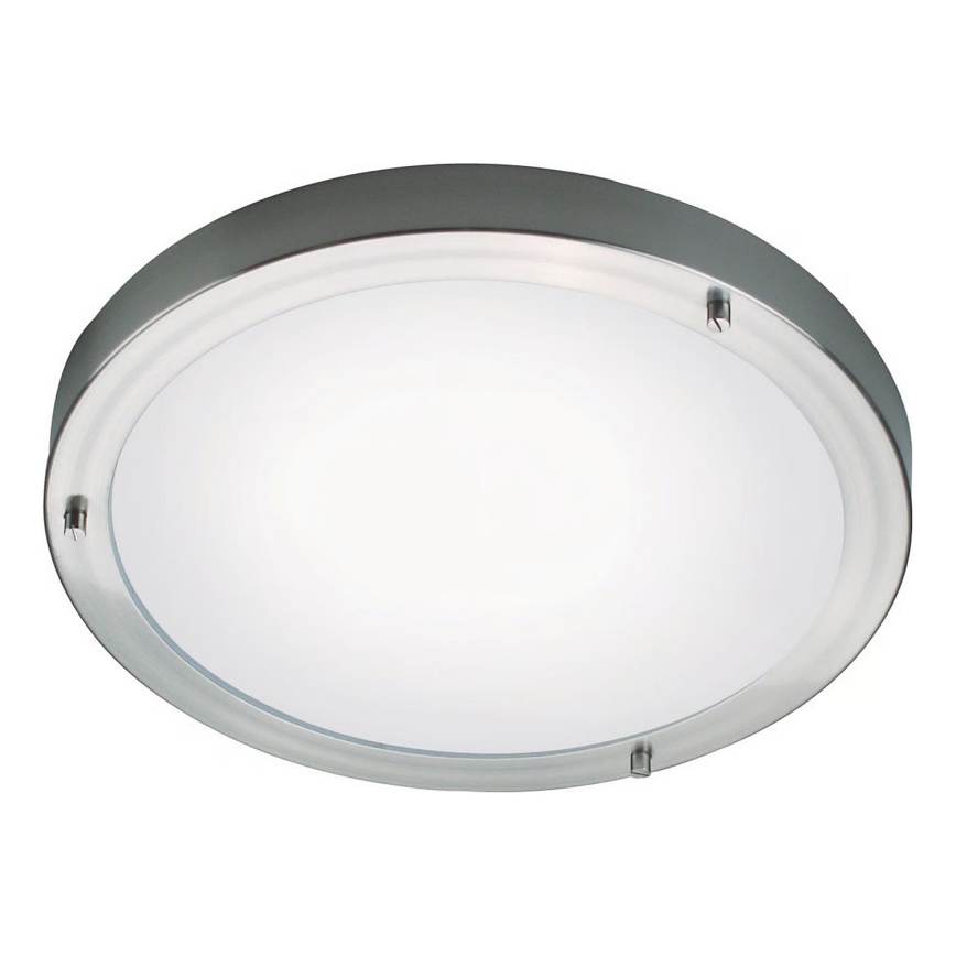 Nordlux - Candeeiro de tecto para casa de banho ANCONA 2xE27/40W/230V IP43 Ø 31,5 cm acabamento cromado mate