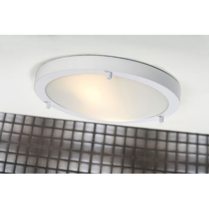 Nordlux - Candeeiro de tecto para casa de banho ANCONA 2xE27/40W/230V IP43 Ø 31,5 cm branco