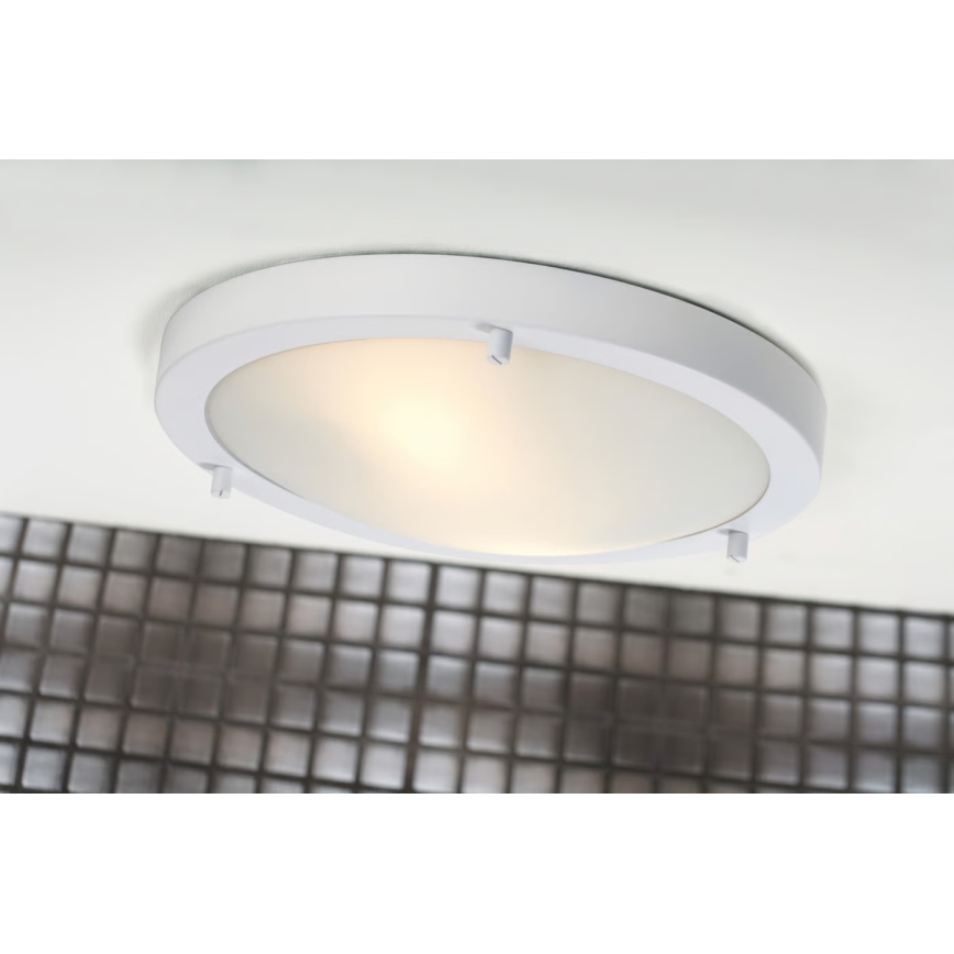 Nordlux - Candeeiro de tecto para casa de banho ANCONA 2xE27/40W/230V IP43 Ø 31,5 cm branco