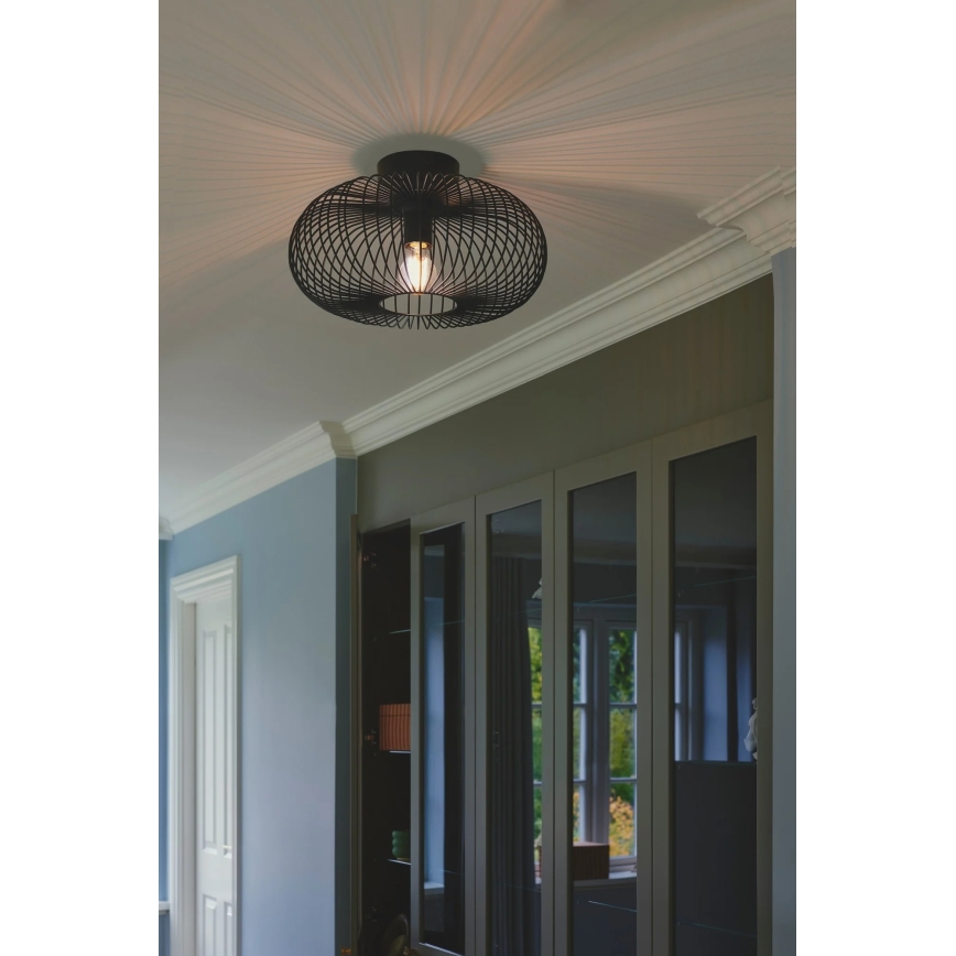 Nordlux - Candeeiro de teto BERONI 1xE27/60W/230V Ø 40,3 cm preto