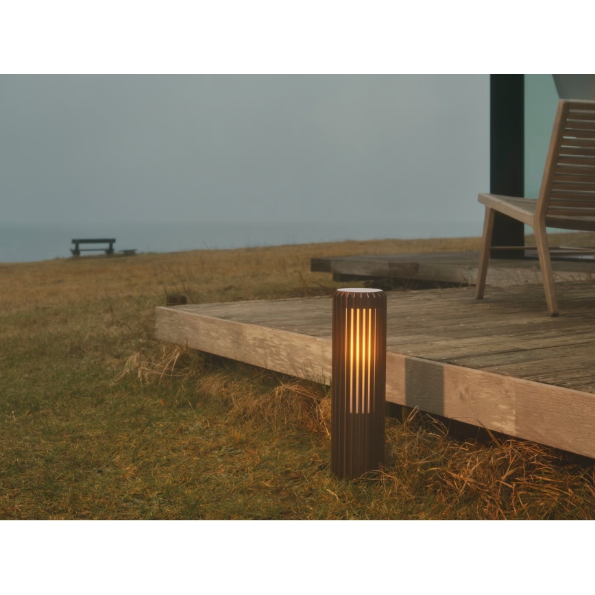 Nordlux - Candeeiro exterior ALUDRA 1xE27/15W/230V IP44 castanho 45,4 cm