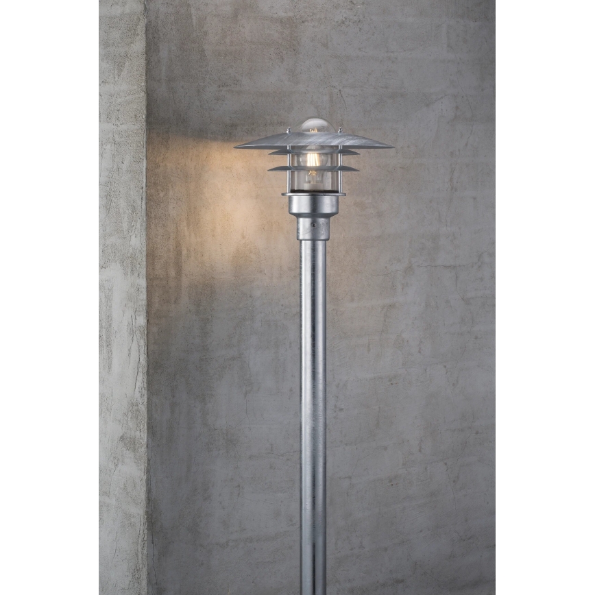 Nordlux - Candeeiro exterior LONSTRUP 1xE27/60W/230V IP44 cromado mate 116 cm