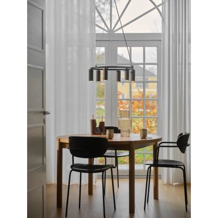 Nordlux - Candeeiro pendente em cabo VICO 6xGU10/5W/230V preto