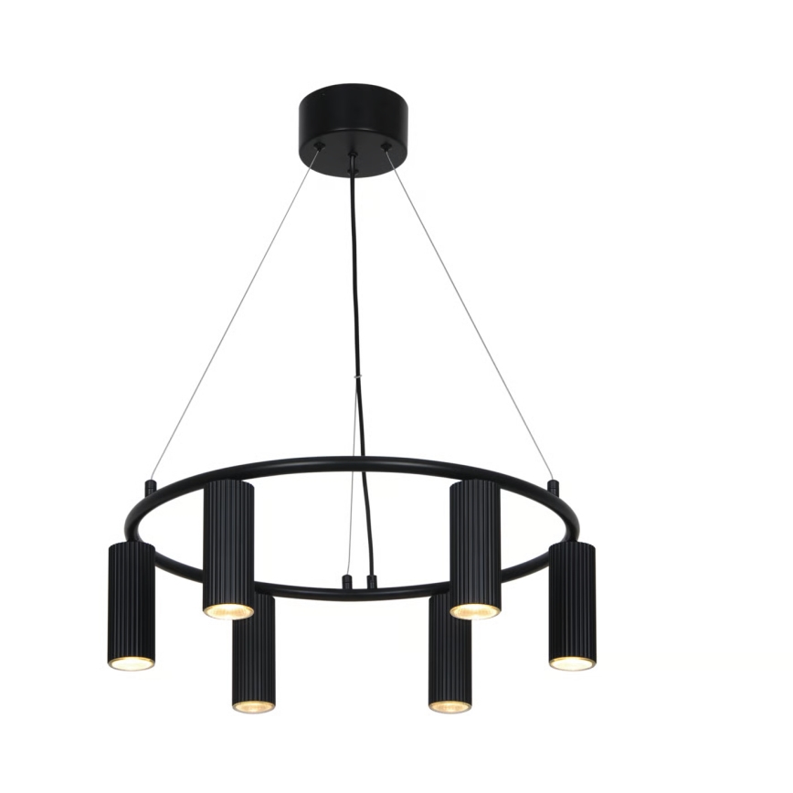 Nordlux - Candeeiro pendente em cabo VICO 6xGU10/5W/230V preto