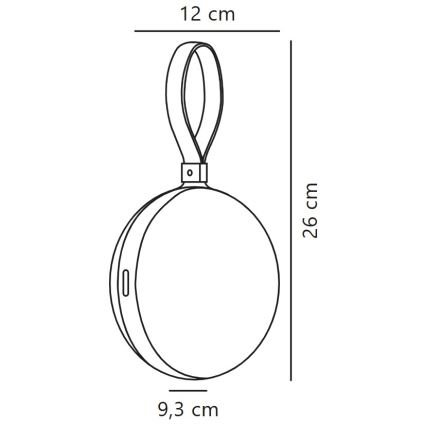 Nordlux - Candeeiro portátil recarregável LED LED/1W/3,7V IP54 amarelo