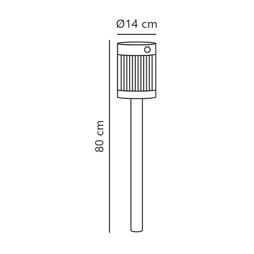 Nordlux - Candeeiro solar LED COUPAR LED/3,2W/5V 3000K IP44 preto