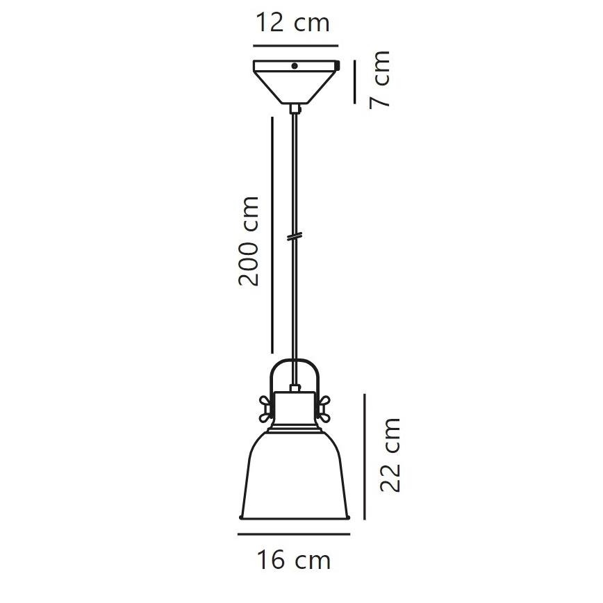 Nordlux - Candeeiro suspenso ADRIAN 1xE27/25W/230V diâmetro 16 cm cinzento