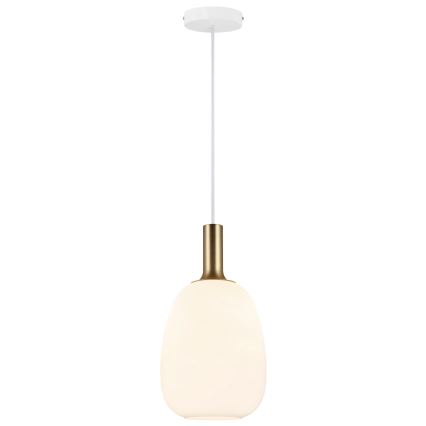 Nordlux - Candeeiro suspenso ALTON 1xE27/60W/230V branco/preto/latão
