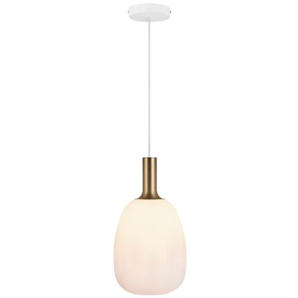 Nordlux - Candeeiro suspenso ALTON 1xE27/60W/230V branco/preto/latão