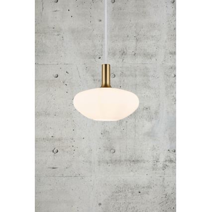 Nordlux - Candeeiro suspenso ALTON 1xE27/60W/230V branco/preto/latão