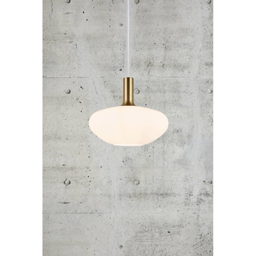Nordlux - Candeeiro suspenso ALTON 1xE27/60W/230V branco/preto/latão
