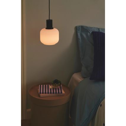 Nordlux - Candeeiro suspenso com cabo MILFORD 1xE27/40W/230V preto