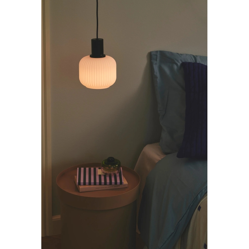 Nordlux - Candeeiro suspenso com cabo MILFORD 1xE27/40W/230V preto