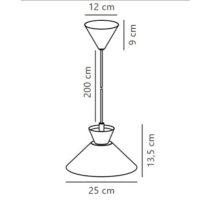Nordlux - Candeeiro suspenso DIAL 1xE27/40W/230V diâmetro 25 cm branco