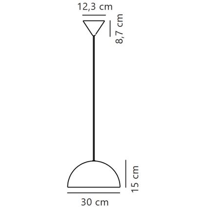Nordlux - Candeeiro suspenso ELLEN 1xE27/40W/230V branco