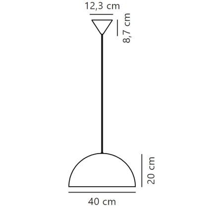 Nordlux - Candeeiro suspenso ELLEN 1xE27/40W/230V