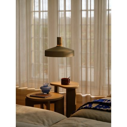 Nordlux - Candeeiro suspenso ELVAS 1xE27/60W/230V diâmetro 37,5 cm bege