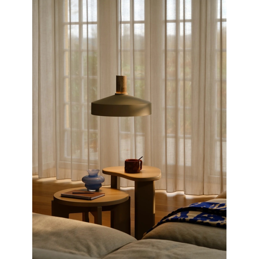 Nordlux - Candeeiro suspenso ELVAS 1xE27/60W/230V diâmetro 37,5 cm bege
