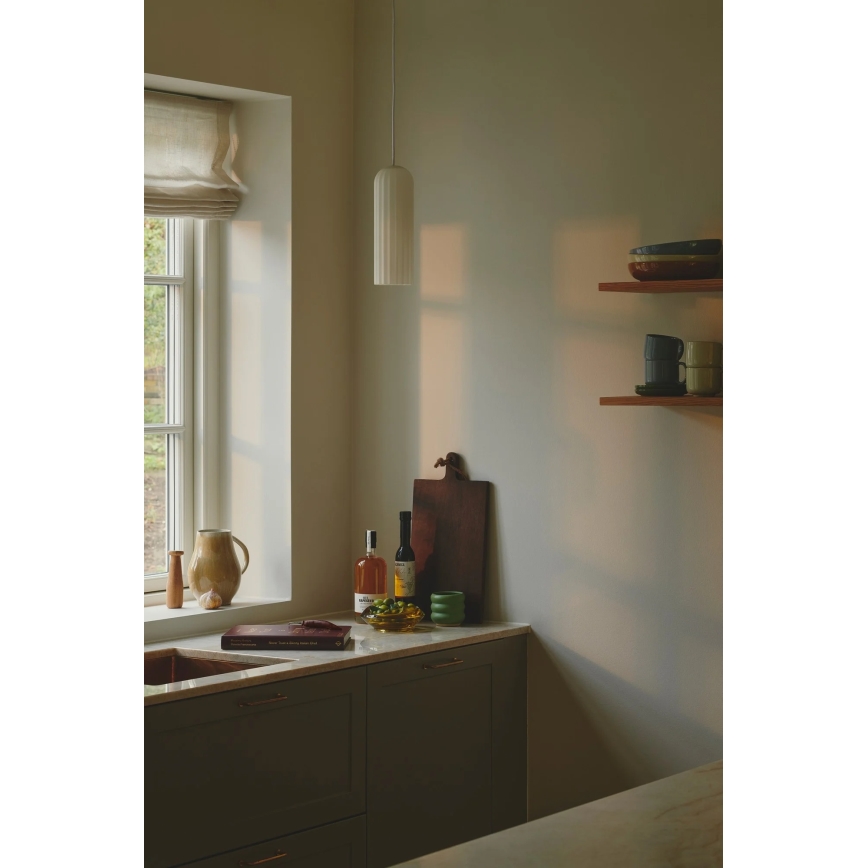 Nordlux - Candeeiro suspenso em cabo MIELLA 1xE27/25W/230V branco