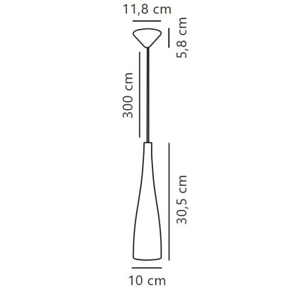 Nordlux - Candeeiro suspenso EMBLA 1xE27/40W/230V preto