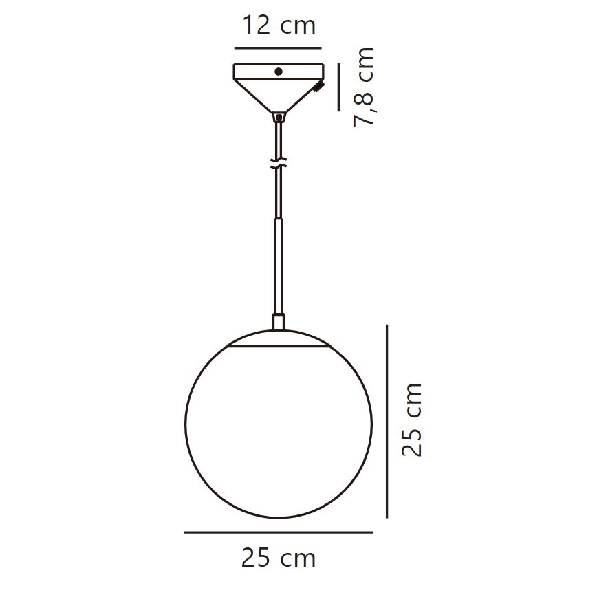 Nordlux - Candeeiro suspenso GRANT 1xE27/25W/230V diâmetro 25 cm