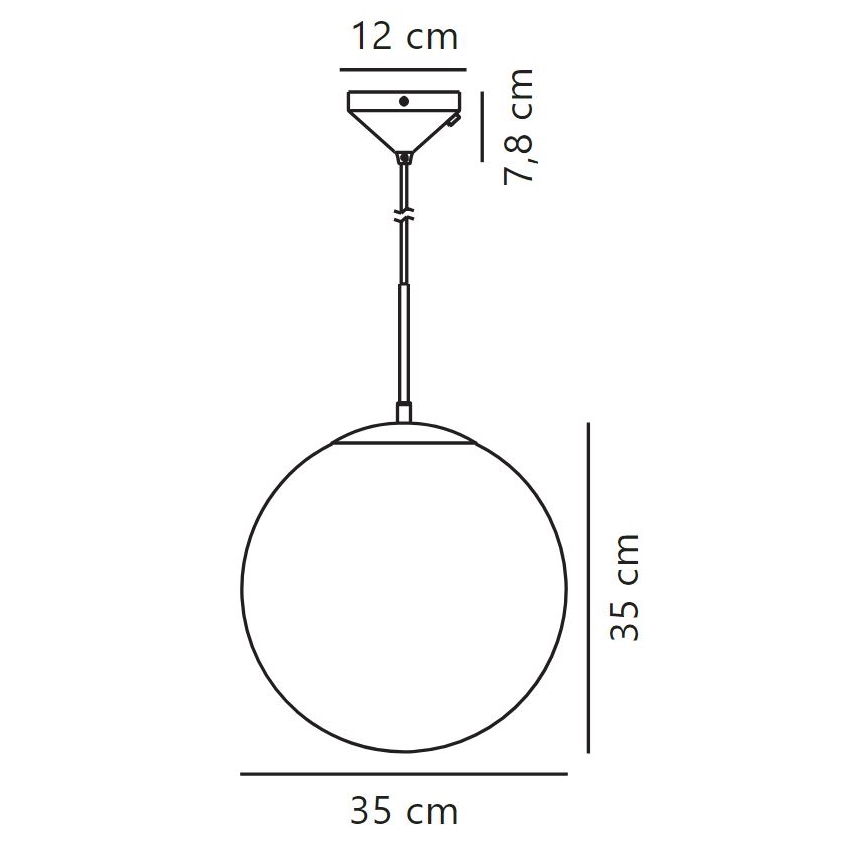 Nordlux - Candeeiro suspenso GRANT 1xE27/25W/230V diâmetro 35 cm