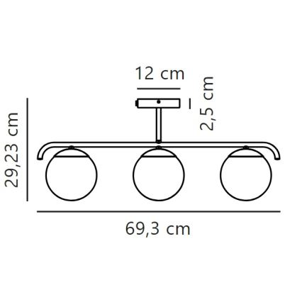 Nordlux - Candeeiro suspenso GRANT 3xE14/25W/230V preto