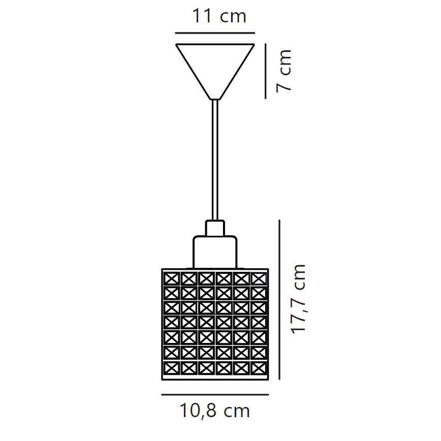Nordlux - Candeeiro suspenso HOLLYWOOD 1xE27/60W/230V