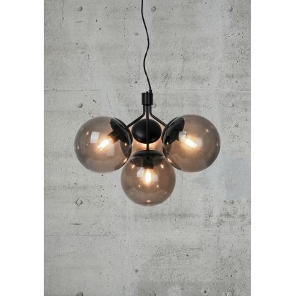 Nordlux - Candeeiro suspenso IVONA 4xE27/28W/230V preto