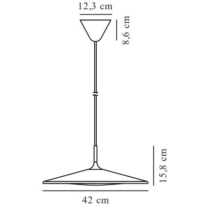 Nordlux - Candeeiro suspenso LED com regulação BALANCE LED/230V 2700K preto
