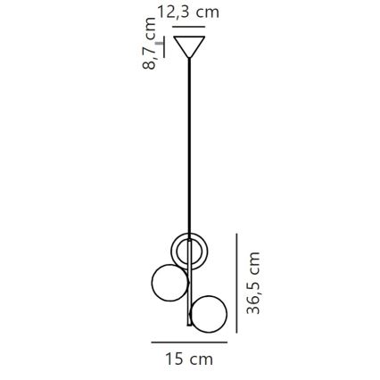 Nordlux - Candeeiro suspenso LILLY 3xE14/40W/230V dourado