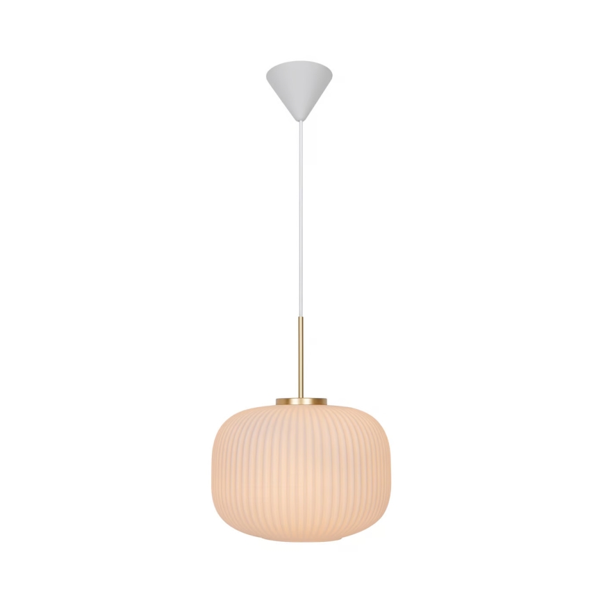 Nordlux - Candeeiro suspenso MILFORD 1xE27/40W/230V diâmetro 30 cm branco