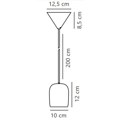 Nordlux - Candeeiro suspenso NOTTI 1xE27/25W/230V cinzento