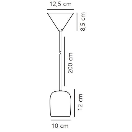 Nordlux - Candeeiro suspenso NOTTI 1xE27/25W/230V laranja