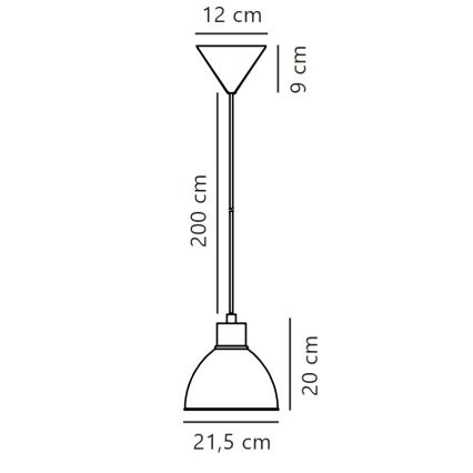 Nordlux - Candeeiro suspenso POP 1xE27/40W/230V antracite
