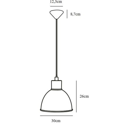 Nordlux - Candeeiro suspenso POP 1xE27/60W/230V preto