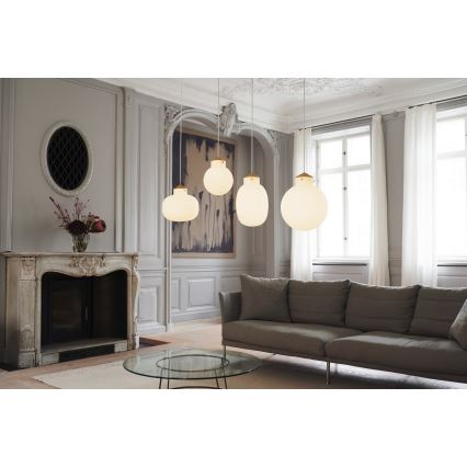 Nordlux - Candeeiro suspenso RAITO 1xE27/25W/230V latão/branco