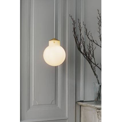 Nordlux - Candeeiro suspenso RAITO 1xE27/25W/230V latão/branco