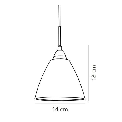 Nordlux - Candeeiro suspenso READ 1xE14/40W/230V cromado brilhante