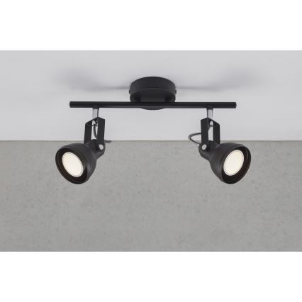 Nordlux - Foco ASLAK 2xGU10/35W/230V preto