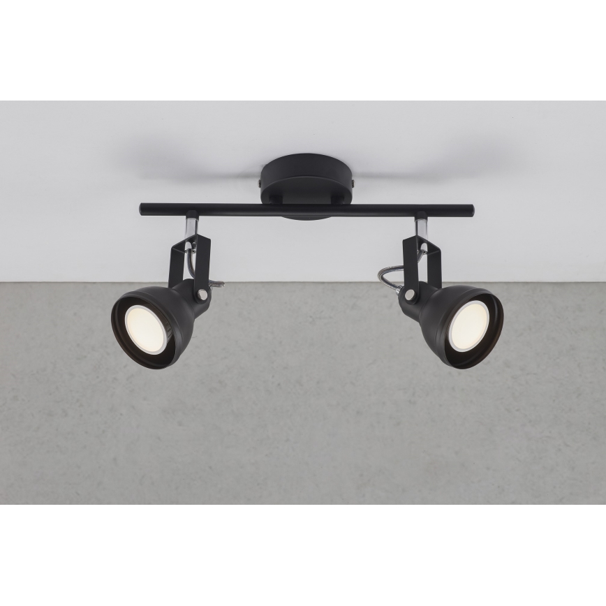 Nordlux - Foco ASLAK 2xGU10/35W/230V preto